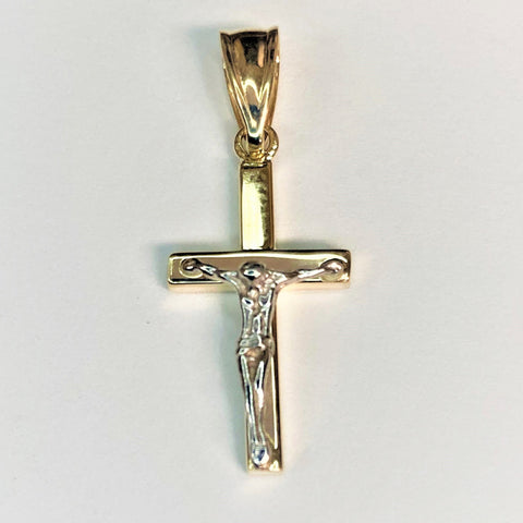 14k Two-Tone Small Crucifix