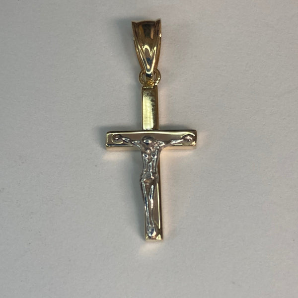 14k Two-Tone Small Crucifix