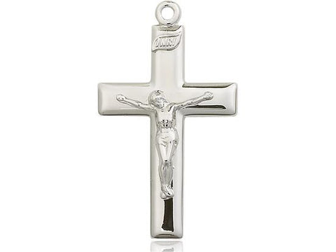 Sterling Silver Polished Crucifix Pendant