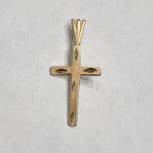 14k Diamond-Cut Cross