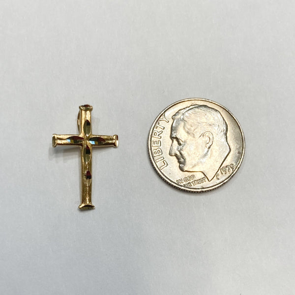 14k Diamond-Cut Cross