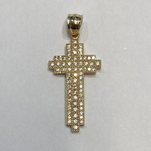 10k Cubic Zirconia Cross