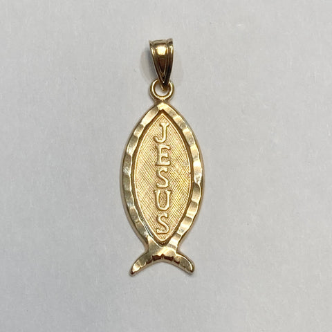 14k Jesus Ichthys/Fish Charm