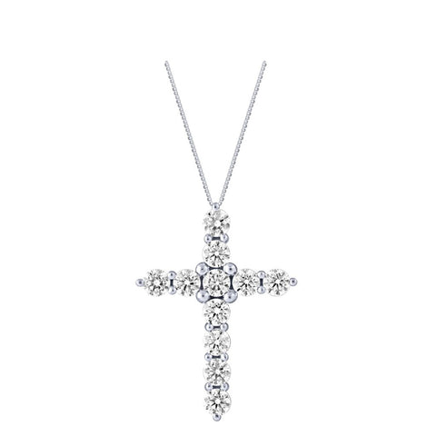 14K Diamond Cross Necklace