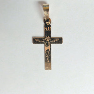 14k Crucifix Hologram Pendant