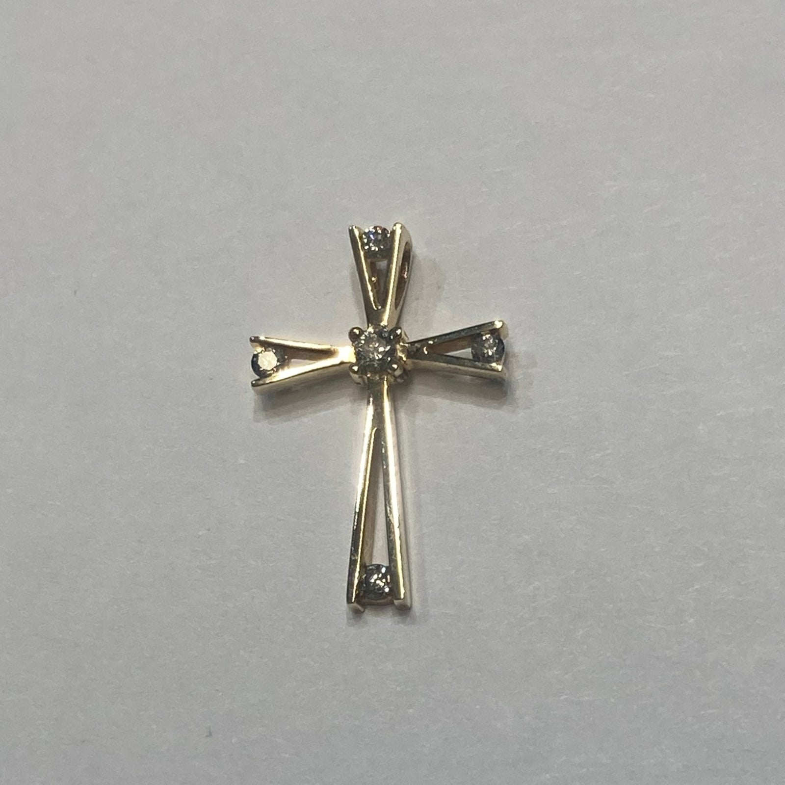 14k Diamond Cross