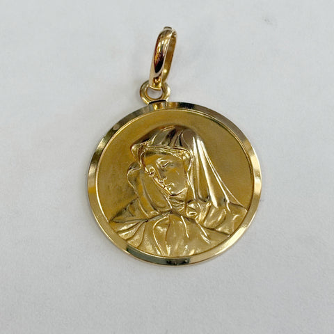 18K Lady Of Sorrows Medal