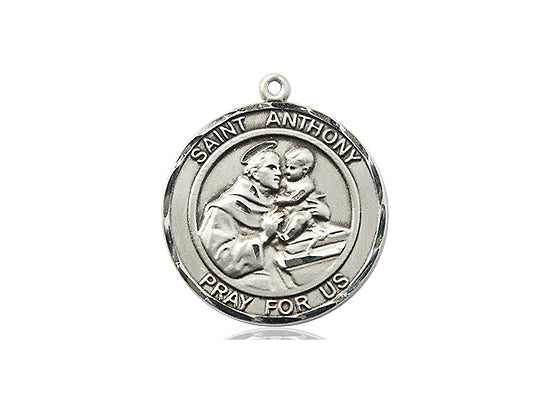 Sterling Silver Medium Round St. Anthony Medal