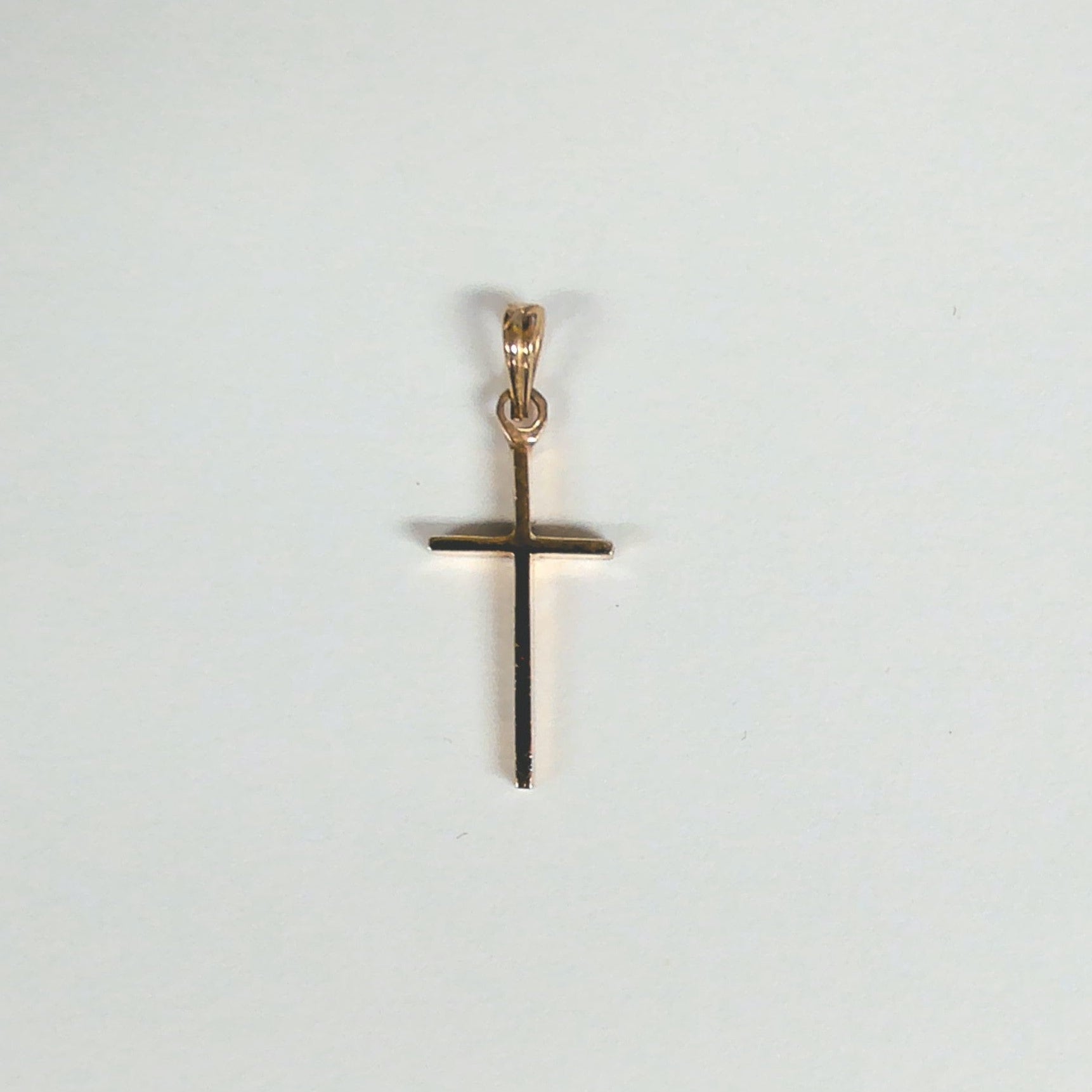 14K Small Polished Cross