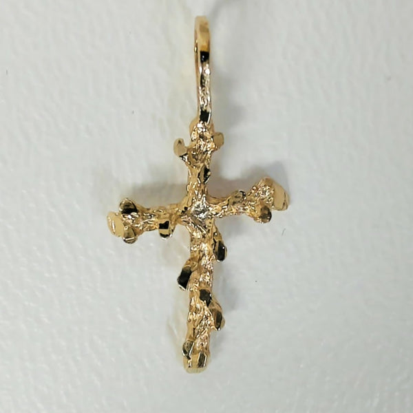 14K 1.0GR Diamond-Cut Cross
