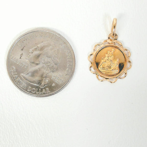18K 15MM Religious Medal
