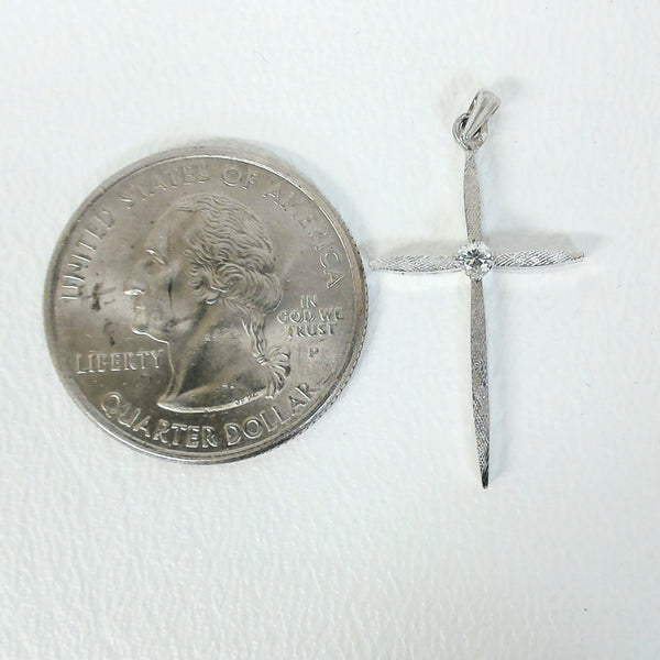 14K 1/10CT Diamond Cross
