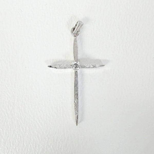 14K 1/10CT Diamond Cross
