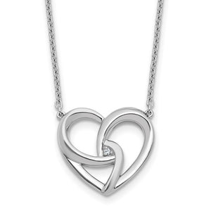 Sterling Diamond Heart Necklace