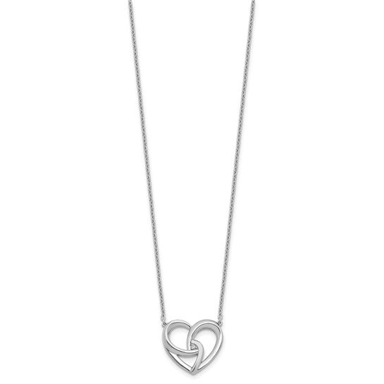 Sterling Diamond Heart Necklace