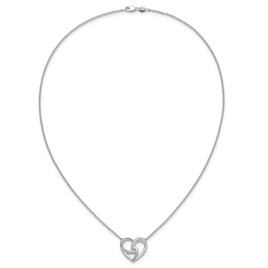 Sterling Diamond Heart Necklace