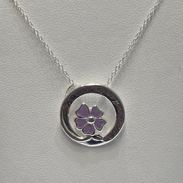 18" Sterling Silver "We Never Outgrow Grandma's Love" Necklace