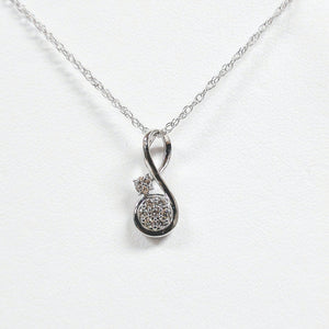 Sterling Silver Diamond Loops Necklace