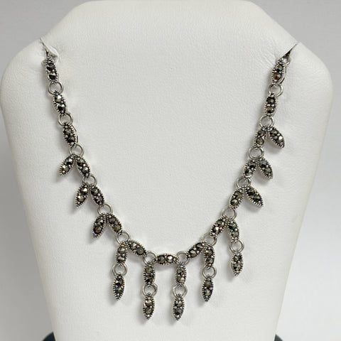 Sterling Silver Marcasite Necklace