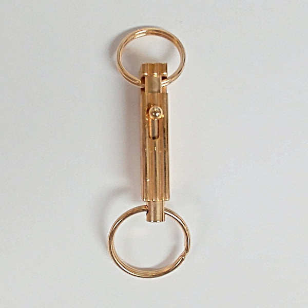 Gold Plated Double Ring Key Chain