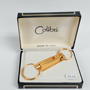 Gold Plated Double Ring Key Chain