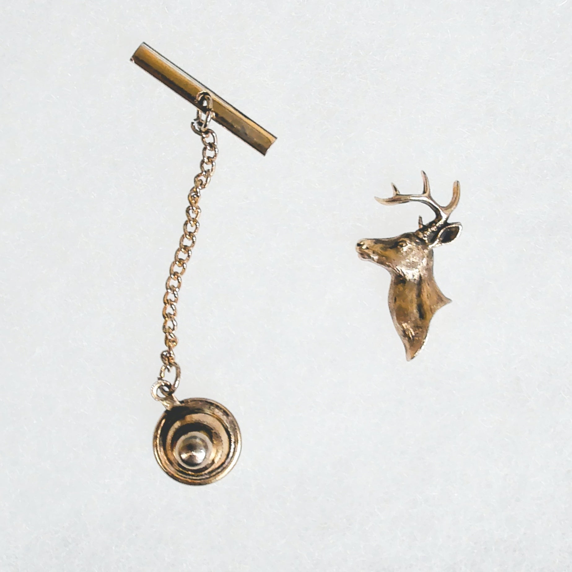 14K "Sid Bell" Stag Head Tie-Tac