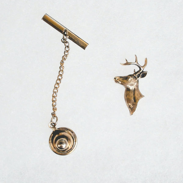 14K "Sid Bell" Stag Head Tie-Tac
