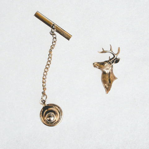 14K "Sid Bell" Stag Head Tie-Tac