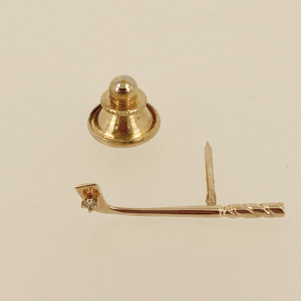 14k Diamond Golf Club Tie Tack