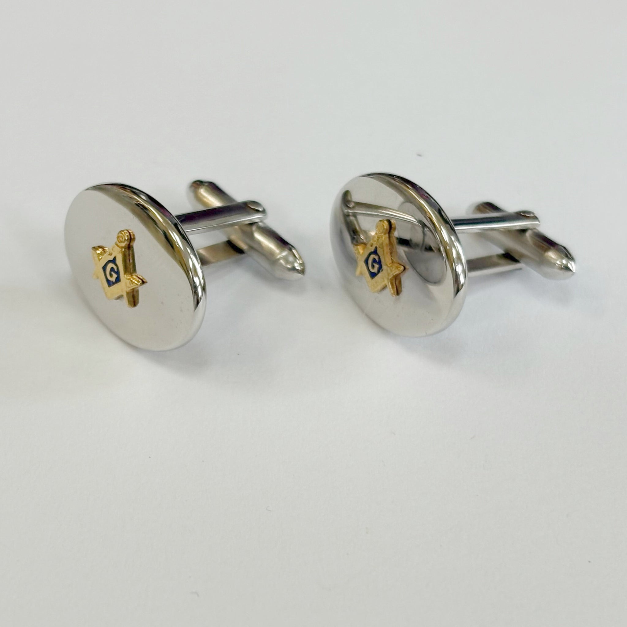 Sterling / Gold-Tone Masonic Cufflinks