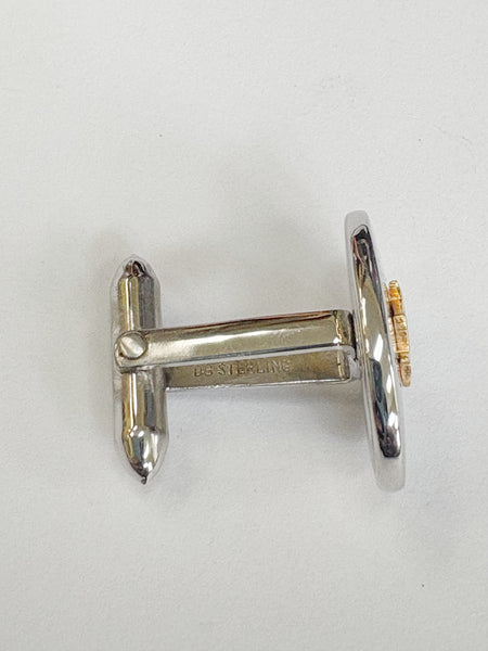 Sterling / Gold-Tone Masonic Cufflinks