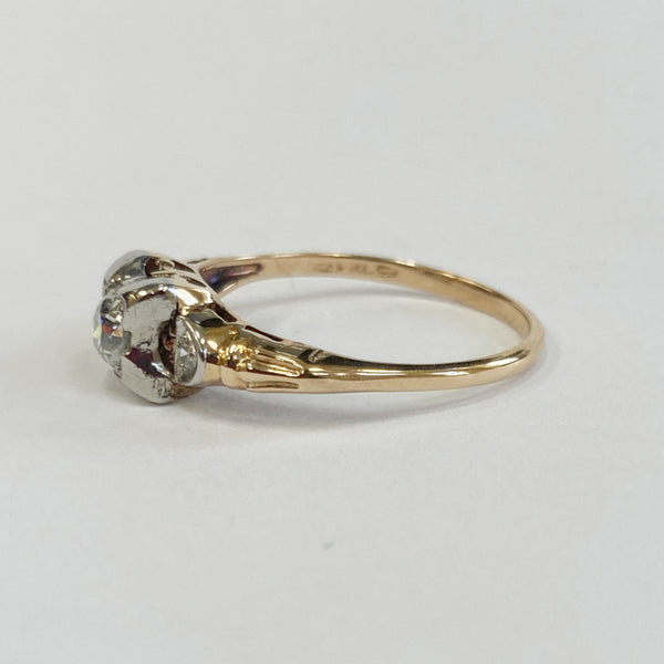 14KYG Vintage Engagement Ring