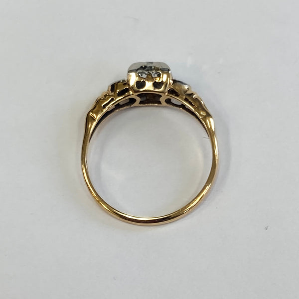 14KYG Vintage Engagement Ring