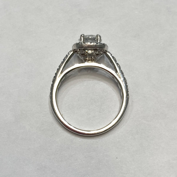 14KWG 1.50TW Diamond Halo Ring