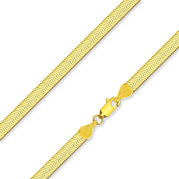 16" Sterling Silver/18K Gold Plated Herringbone Necklaces