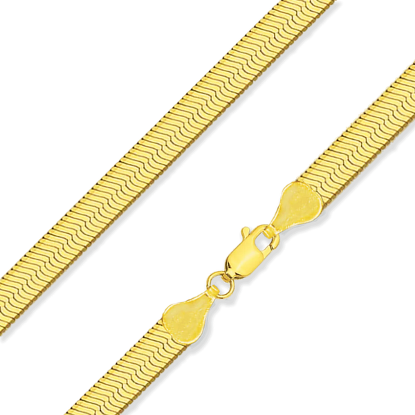 18" Sterling Silver/18K Gold Plated Herringbone Necklaces