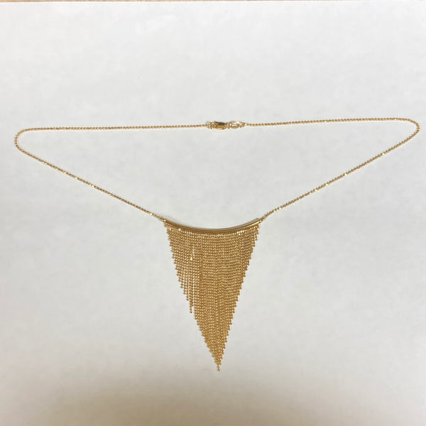 17" 14K Fashion Triangle Necklet