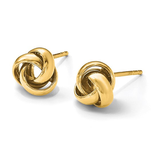 14k Love Knot Polished Post Earrings