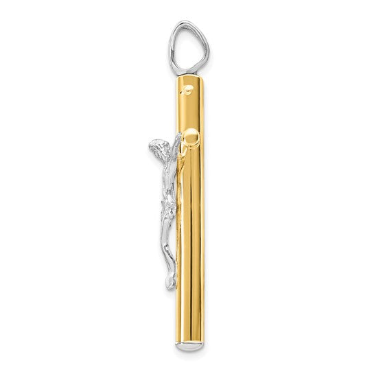 14K Two-Tone Crucifix Leslie's Pendant