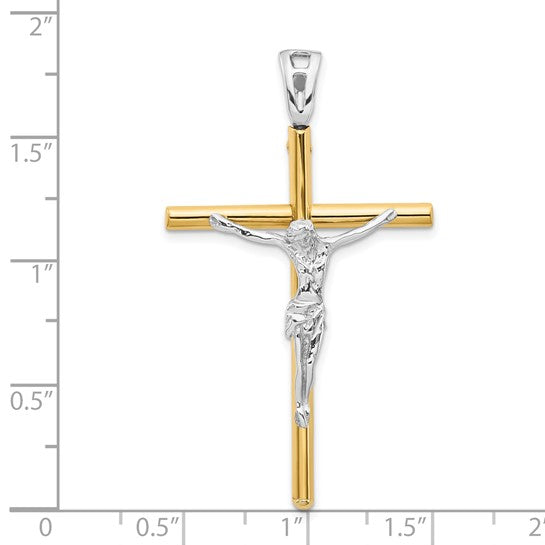 14K Two-Tone Crucifix Leslie's Pendant