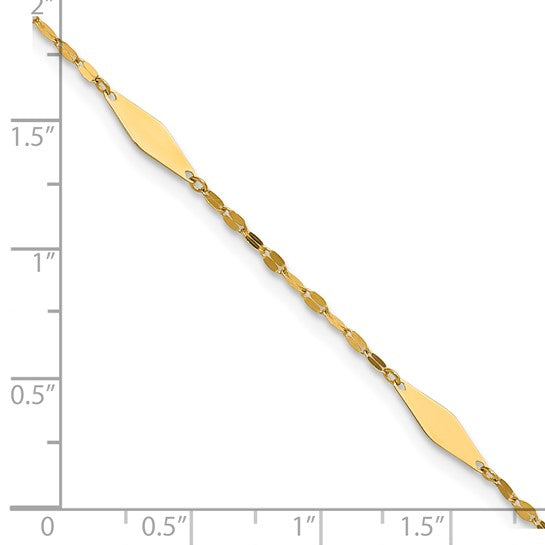 Leslie's 14K Geometric 5-Station Anklet