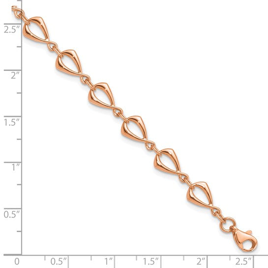 Leslie's 14K Rose Gold Fancy Link Bracelet