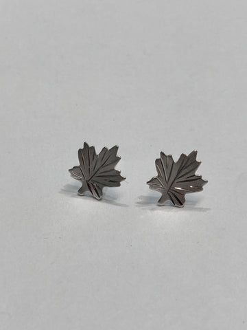 Sterling Leaf Post Earrings