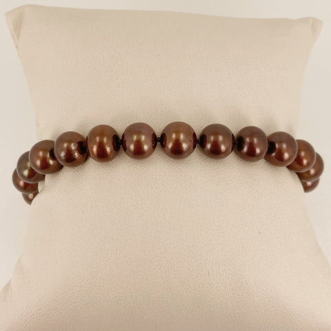 7.5" 14k Freshwater Chocolate Pearl Bracelet