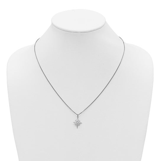 Sterling Diamond Star Necklace