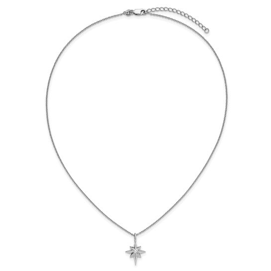 Sterling Diamond Star Necklace