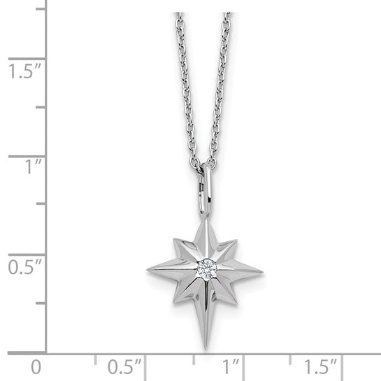 Sterling Diamond Star Necklace