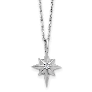 Sterling Diamond Star Necklace