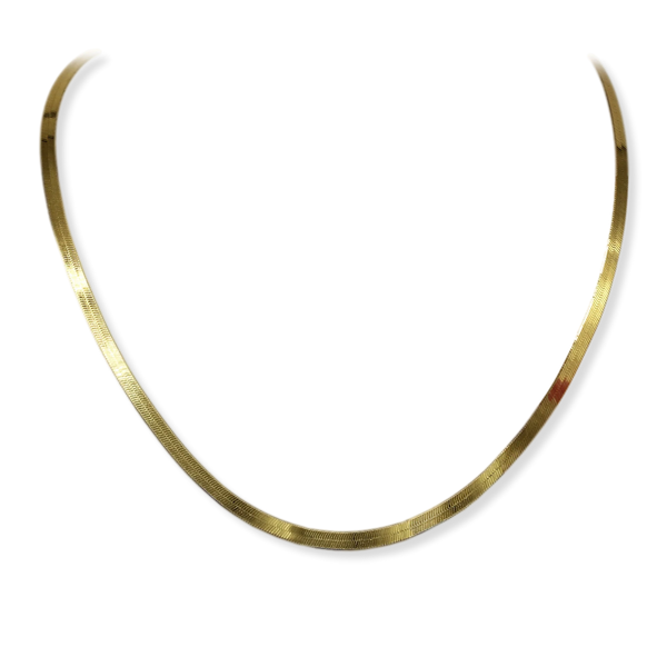 16" Sterling Silver/18K Gold Plated Herringbone Necklaces