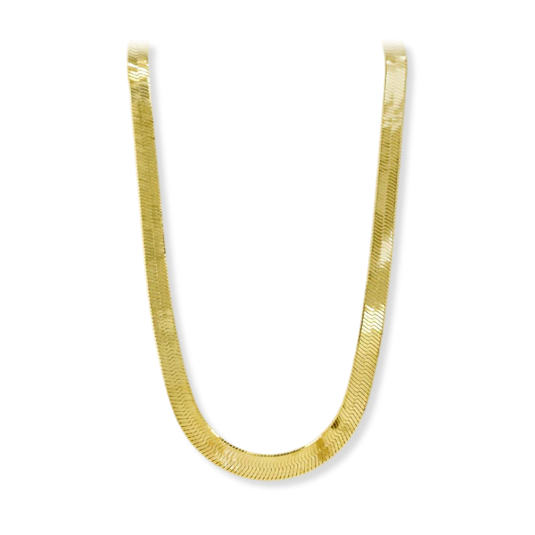 18" Sterling Silver/18K Gold Plated Herringbone Necklaces